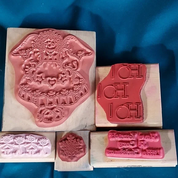 SET OF 5 RUBBER STAMPS - Picture 2 of 2